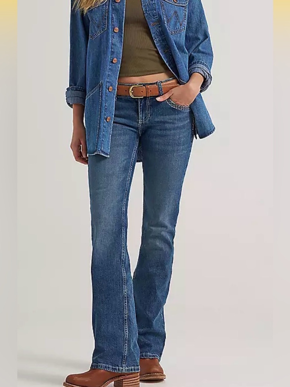 Wrangler Retro Bootcut Jeans Dark Wash Western Denim‎ Size 7/8 NWT
